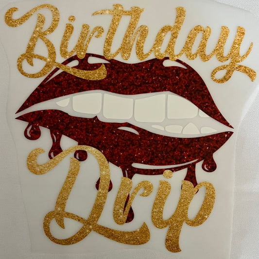 Birthday Drip Red Graphic Tee