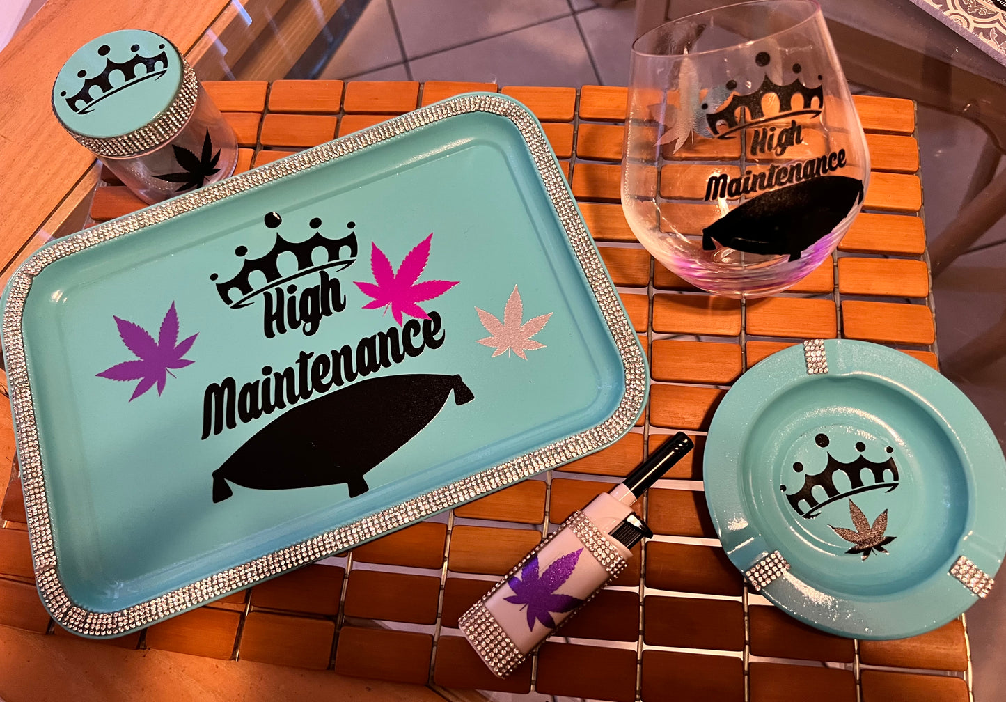 High Maintenance Rolling Tray Set