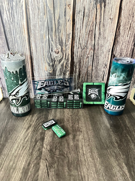 Eagles Tumbler and Domino Gift Set