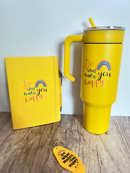 Do What Makes You Happy Tumbler and Journal Set