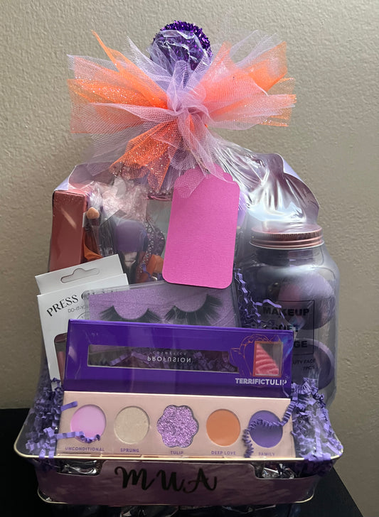 Purple Haze Makeup Lover Gift Basket