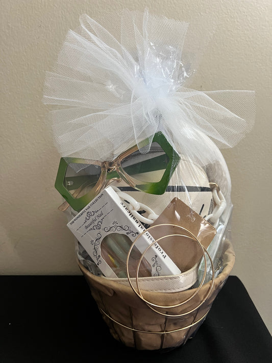 Cream B-Ball Gift Basket