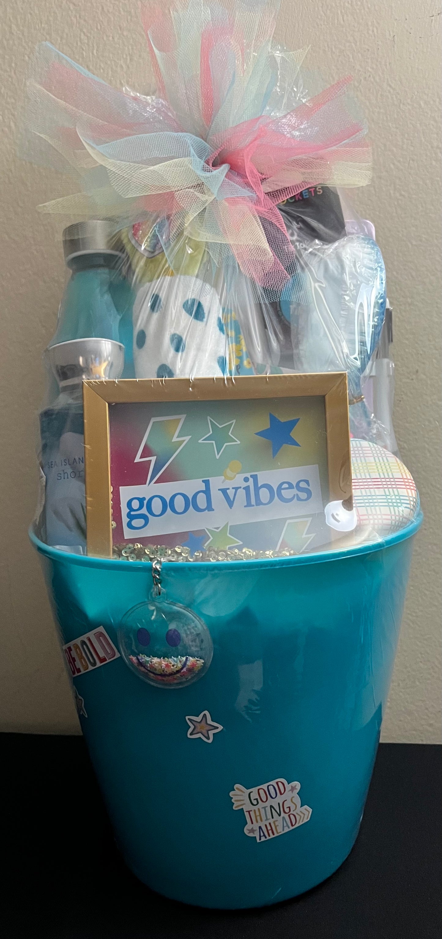 Turquoise Good Vibes Gift Baskets