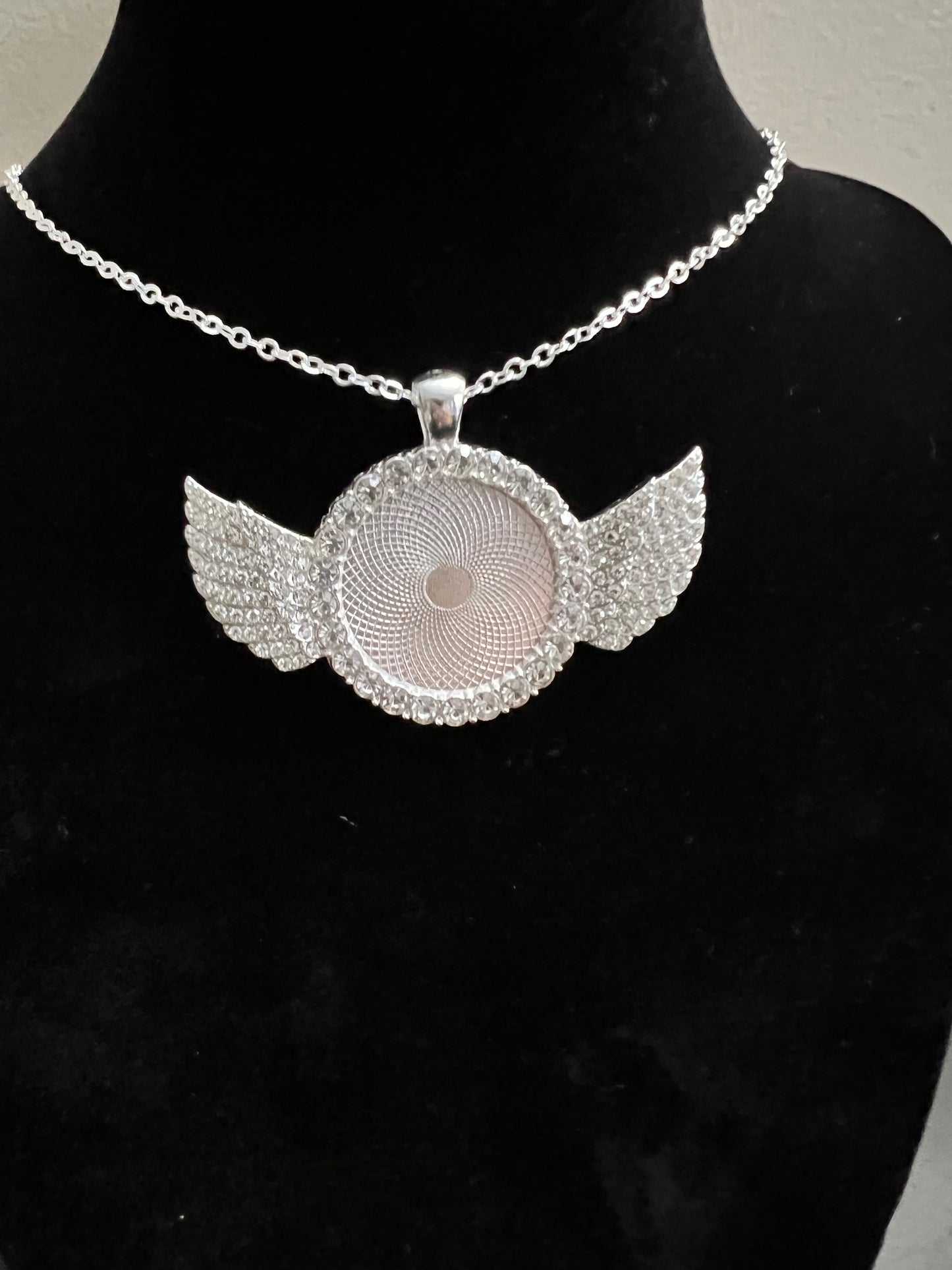 Rhinestone Pendant with Wings