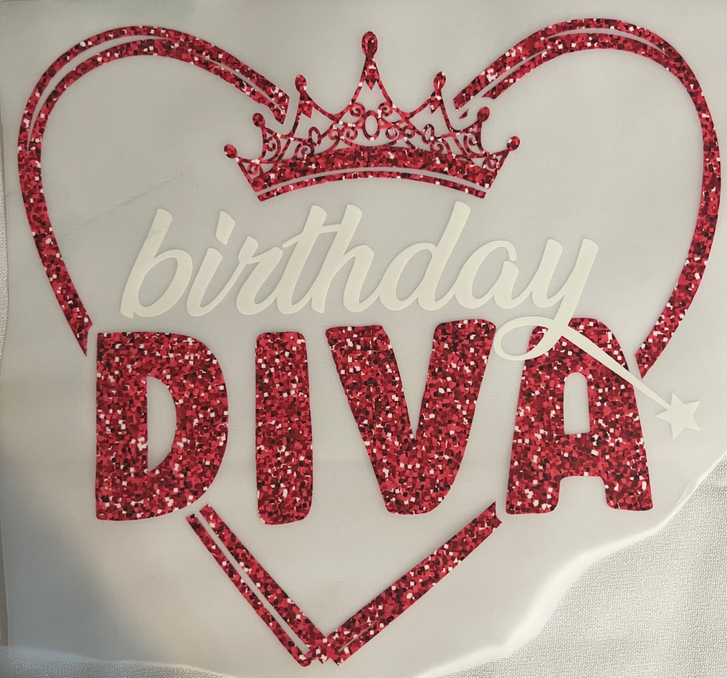 Birthday Diva Pink/White Graphic Tee