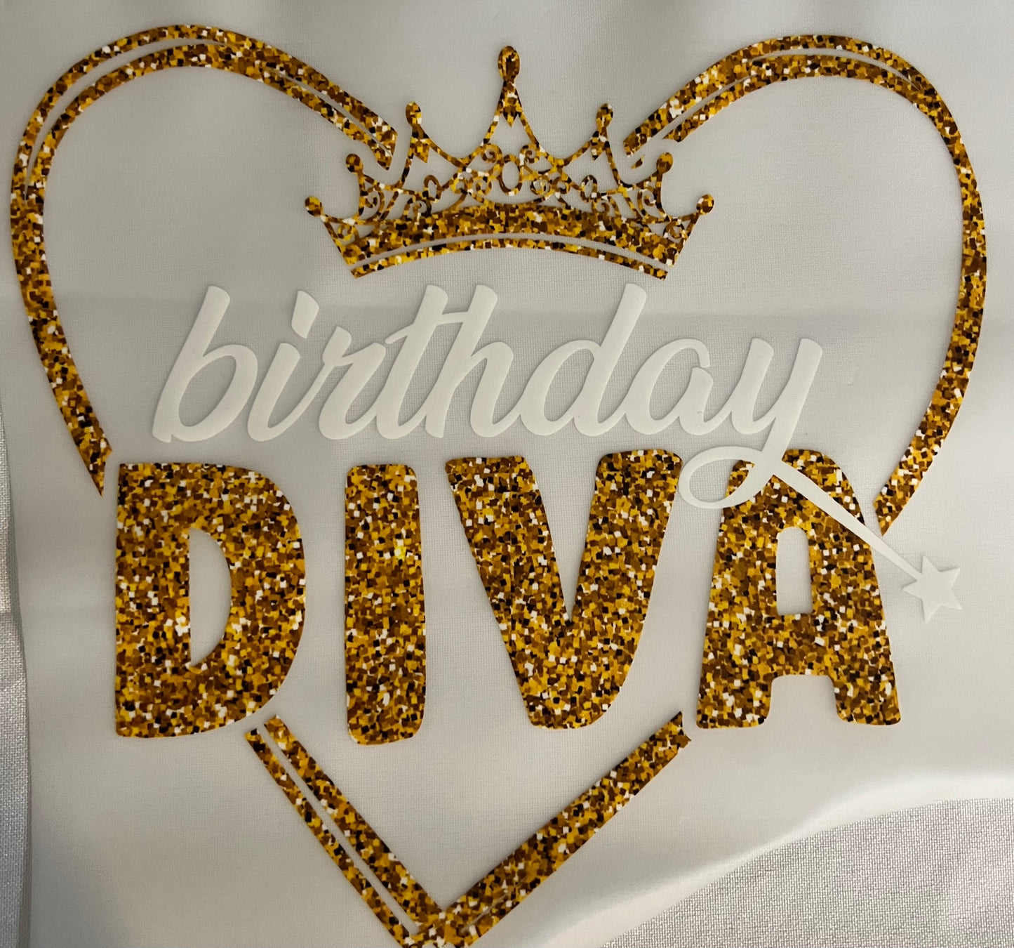 Birthday Diva Gold/White Graphic Tee