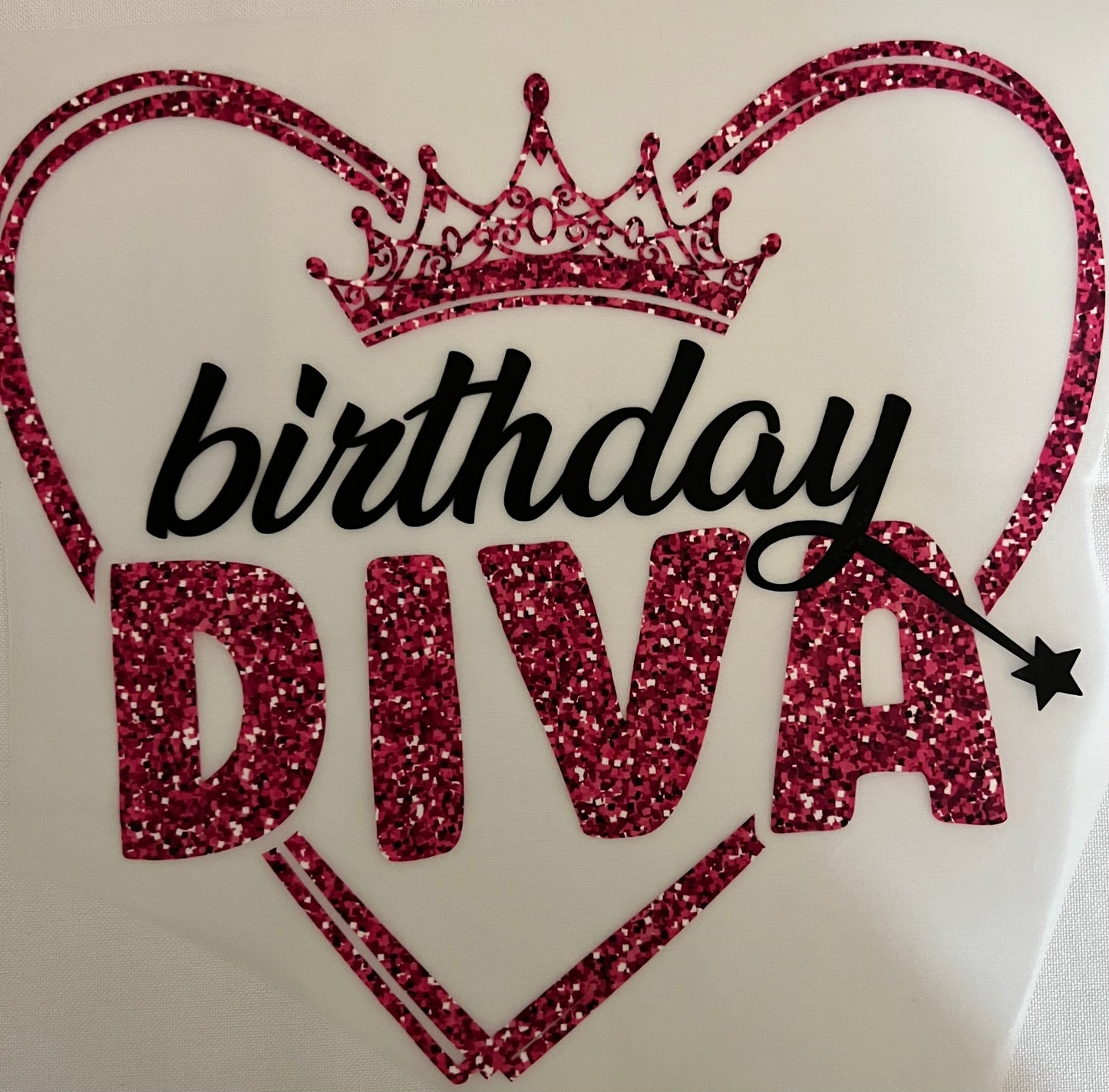 Birthday Diva Pink/Black Graphic Tee