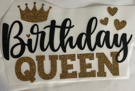 Birthday Queen Gold Graphic Tee