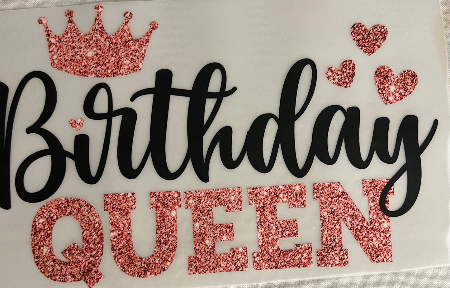 Birthday Queen Pink Graphic Tee