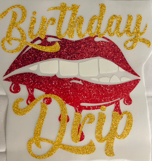 Birthday Drip Pink Graphic Tee