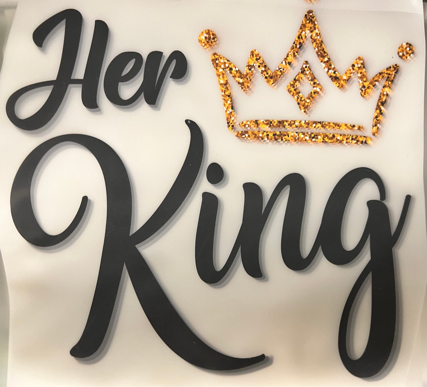 Her King Black Graphic Tee Hoodie