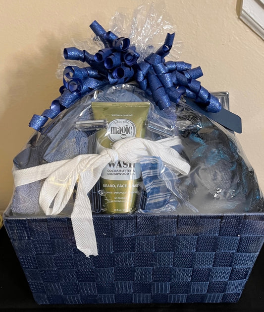 Appreciate Him Navy Gift Basket